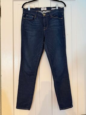 Frame Denim Le Skinny de Jeanne Crop High Rise Jeans Lennox Size 32 #LS3C206